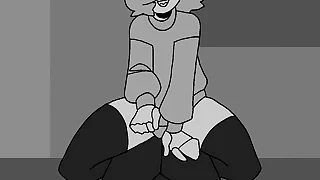 Femboy gets fucked on the couch